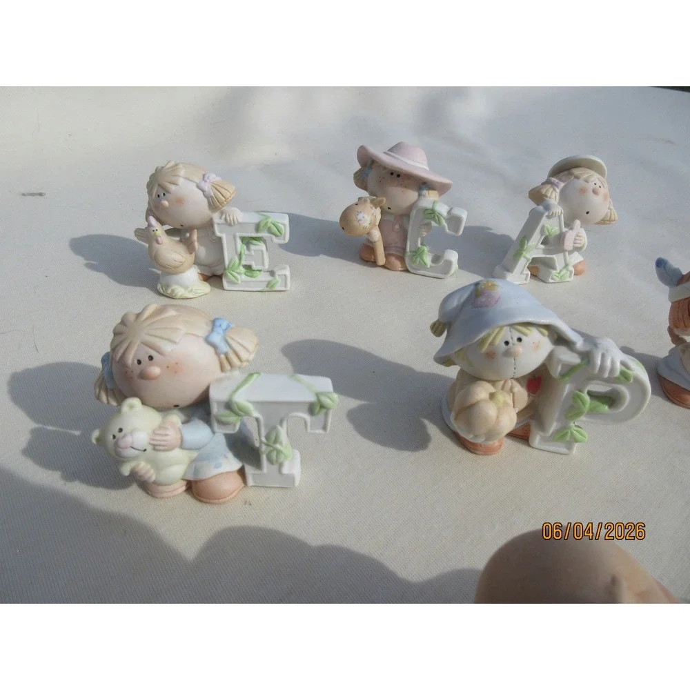 Bumpkins by Fabrizio for George Good Porcelain Figurine Set Letters ECATPIR 7pc